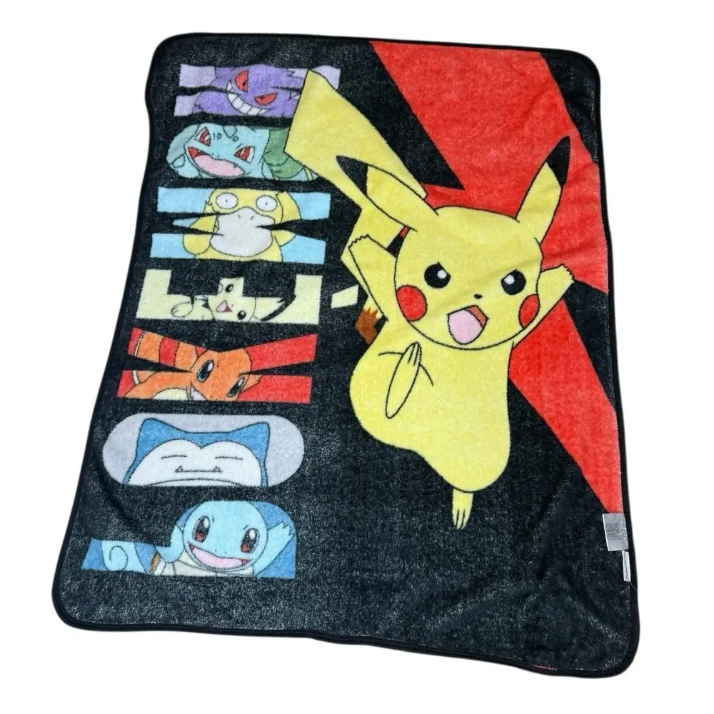 Pokémon Pikachu Fleece Blanket NW Group 46x60 Gen 1 Throw‎